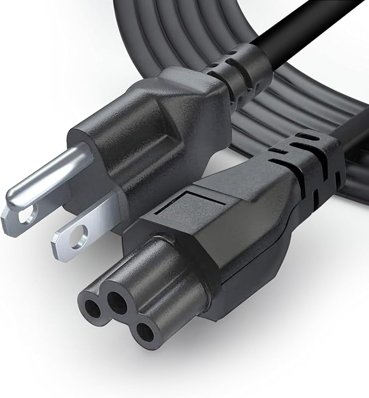 Cable de alimentación para portátil de 3 clavijas, 125 V, 10 pies de largo, repuesto para portátil, Cable cargador de 3 pines IEC320 C5 a NEMA 5-15P