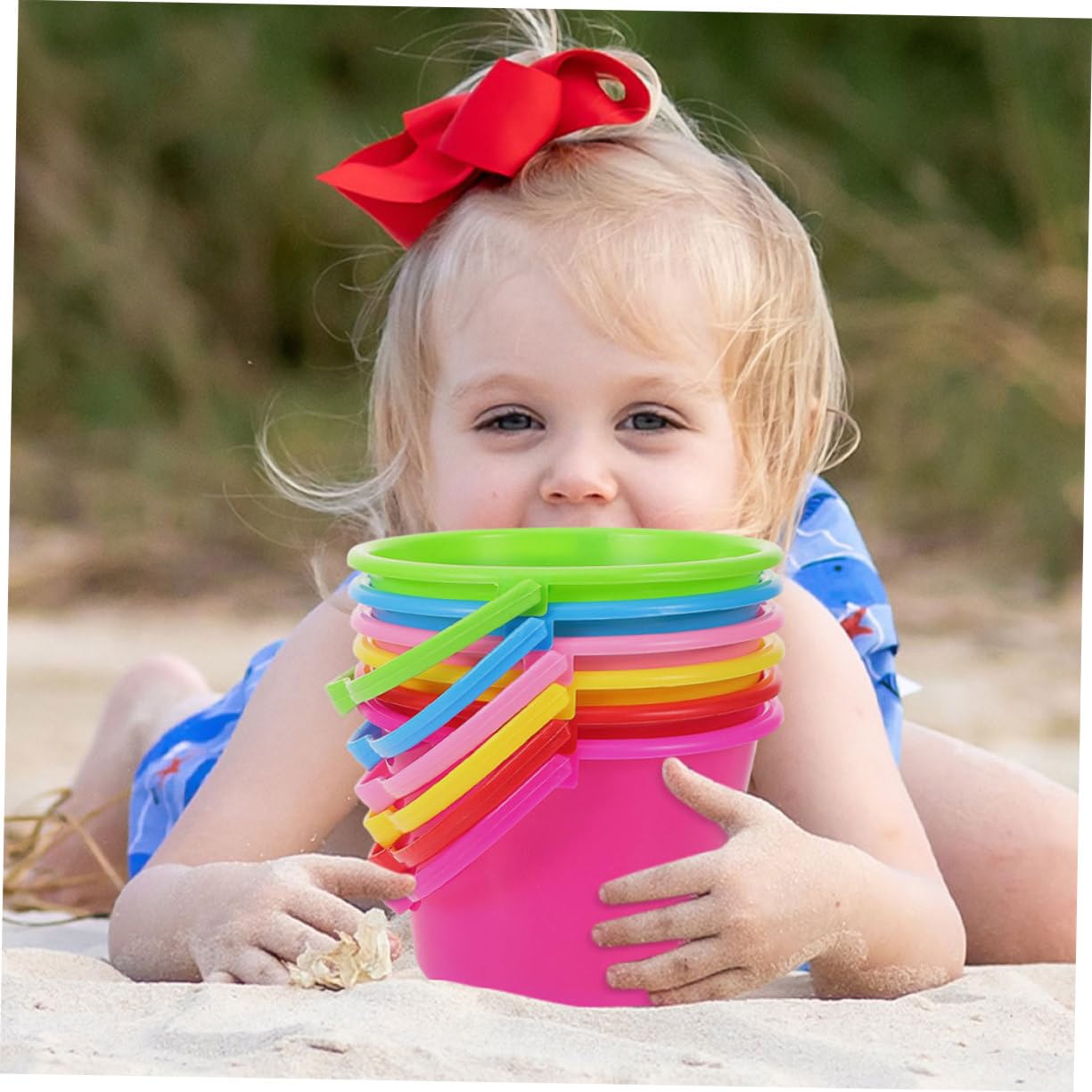 Secchielli per Mare 12pezzi Abs per Vacanze Estive Ragazzo Ragazza | Giocattoli per Spiaggia, Uso All'aperto e Giardino, Design Versatile, Apprendimento Sicuro, 12 Pezzi