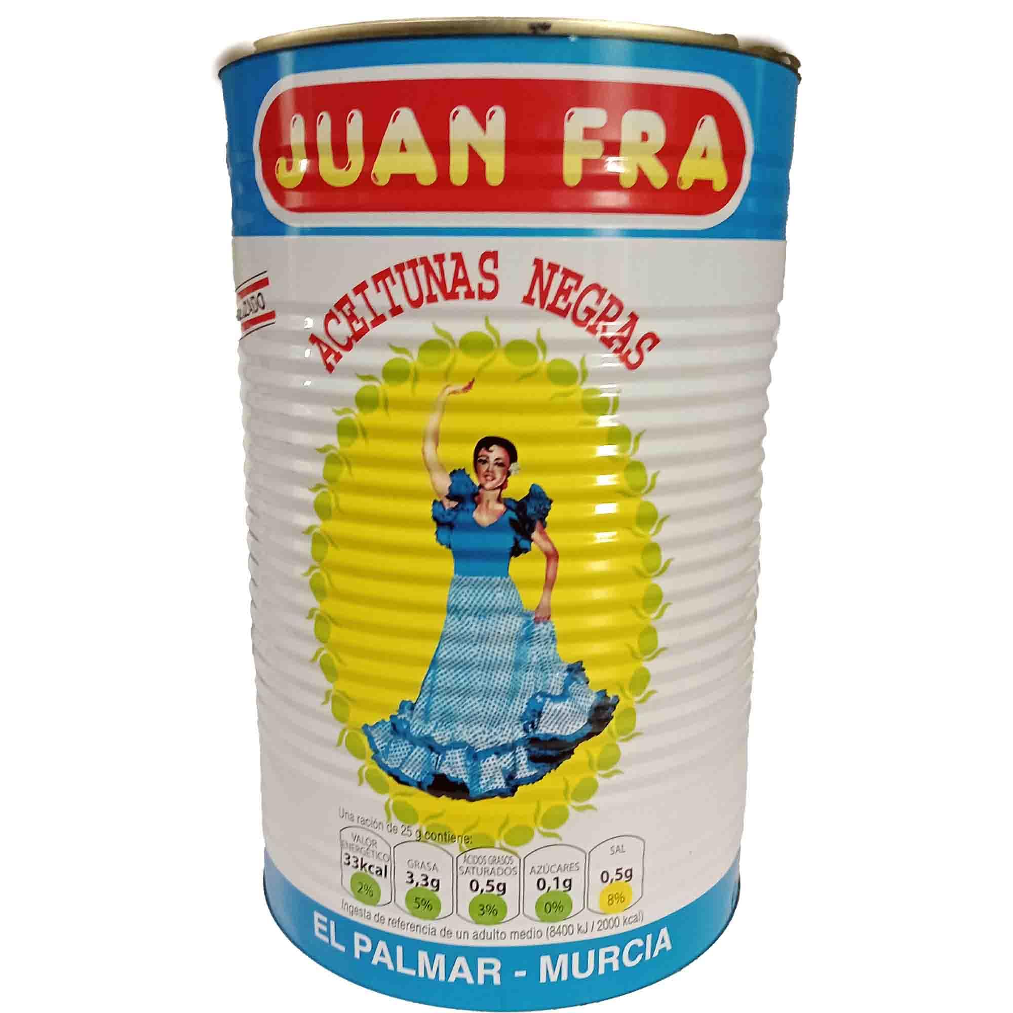 Pitted Black Olives - 4.2kg - 2.5Kg Dry Weight - Spanish Olives - Catering Size