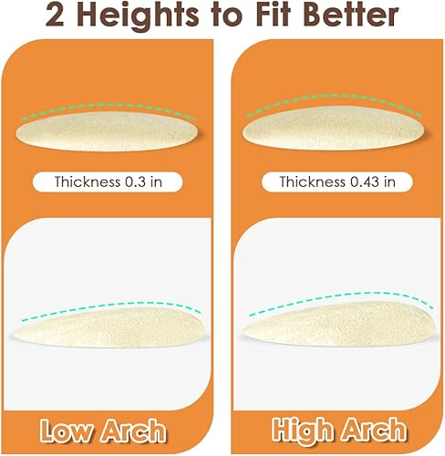 Miniatura 9 de JL-Group Insertos de soporte de arco, almohadillas de arco para pies planos, alivio de la fascitis plantar, plantillas de arco de gel de apoyo para