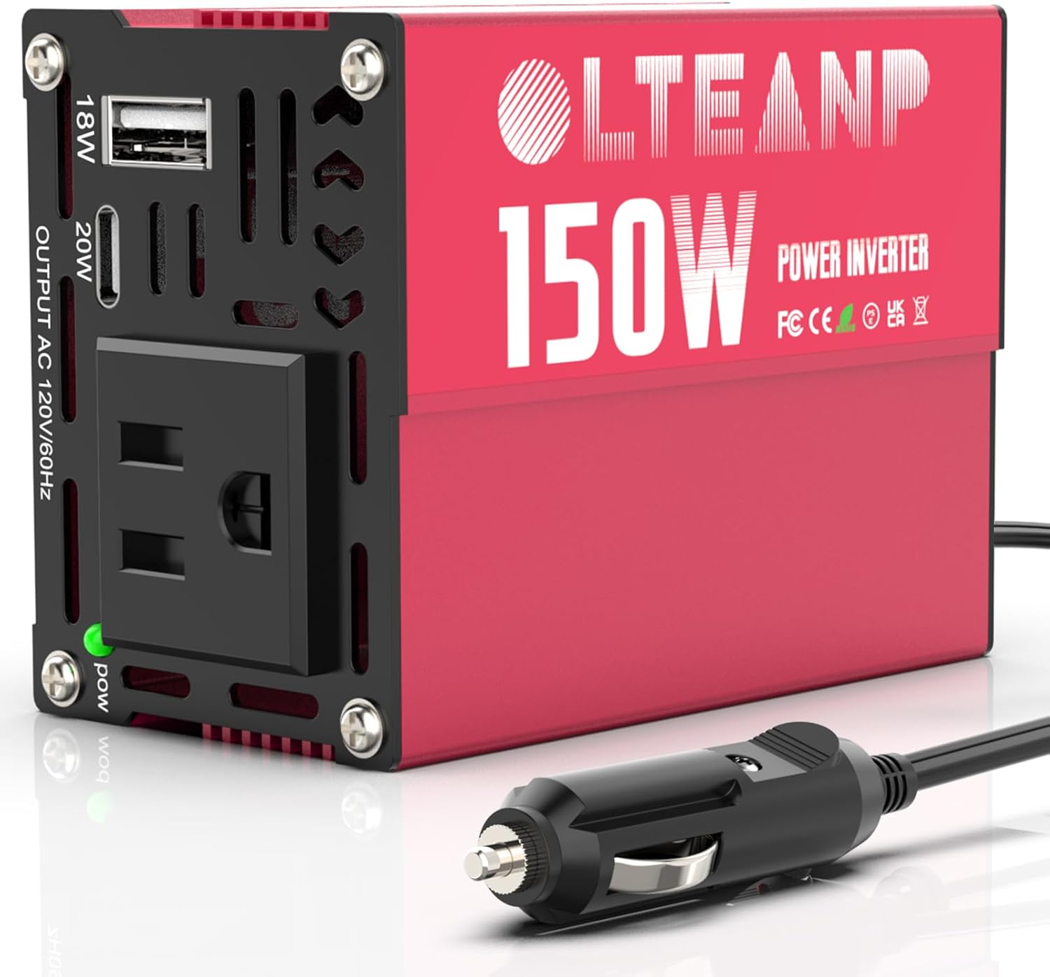 OLTEANP 150W Power Inverter 12V DC to 110V AC Car Plug