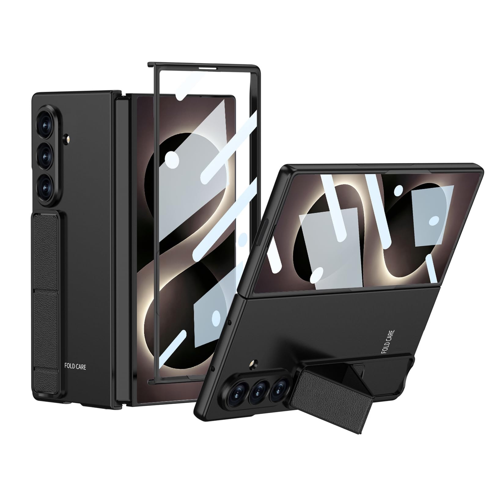 FDUJINH Case for Samsung Galaxy Z Fold 8 Ultra, Folding Stand Slim PC Cover Camera Screen Shockproof Protection Shell,Black,Fold 8 Ultra