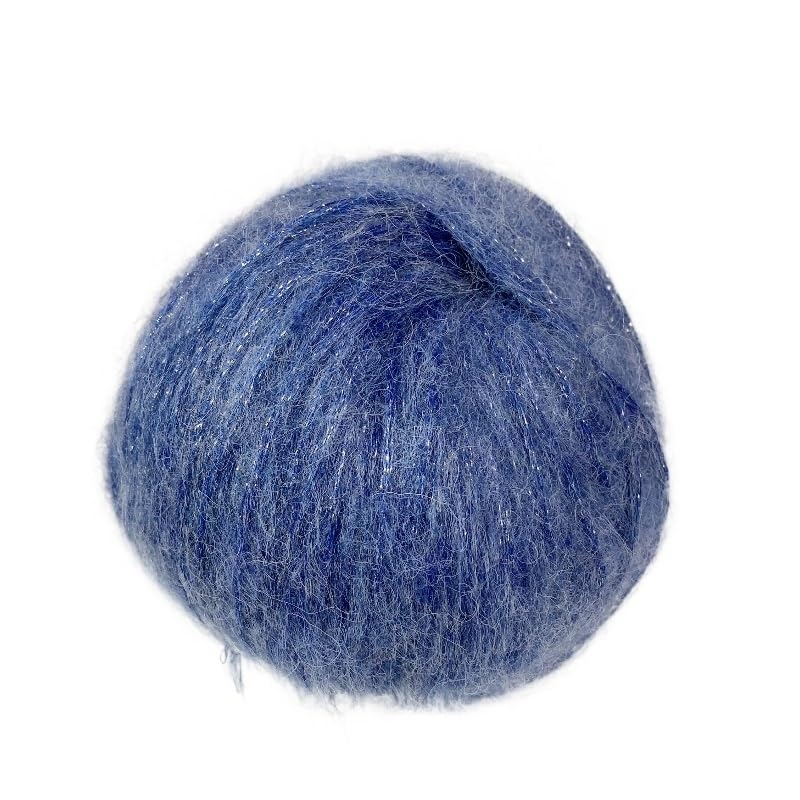 50g Yarn Starry Sky Bright Silk Beautiful Glitter Glitter Pony Mohair Yarn (Color : M121)