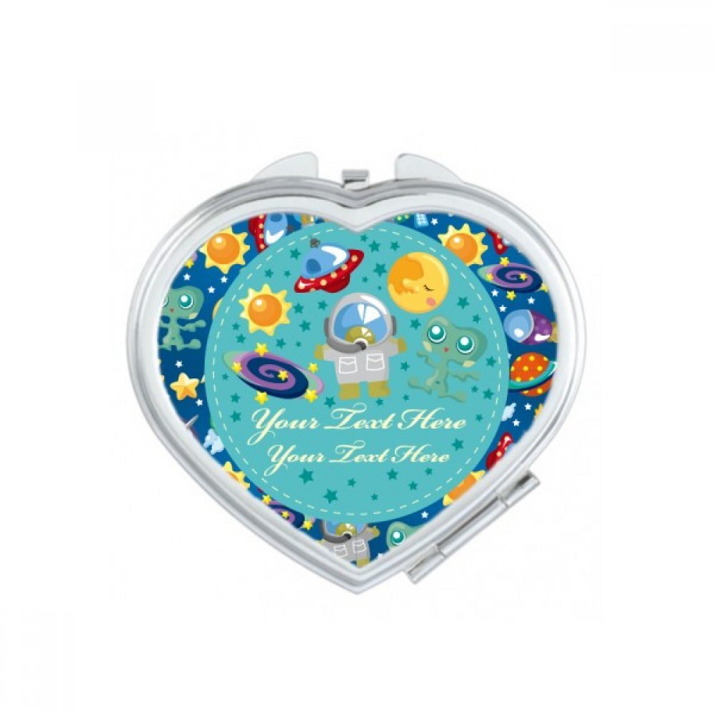 Miroir compact mignon petit cadeau univers alien pour amie