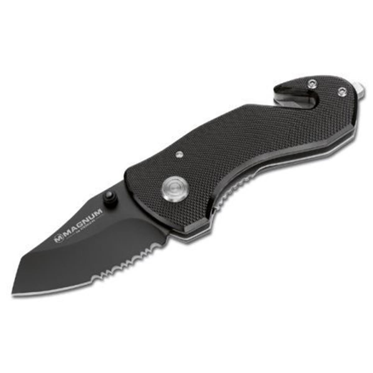 Böker Magnum Noir Rescue Couteau de Sauvetage Aluminium Acier Inoxydable 5.3 cm 14 cm 85 g 440 A
