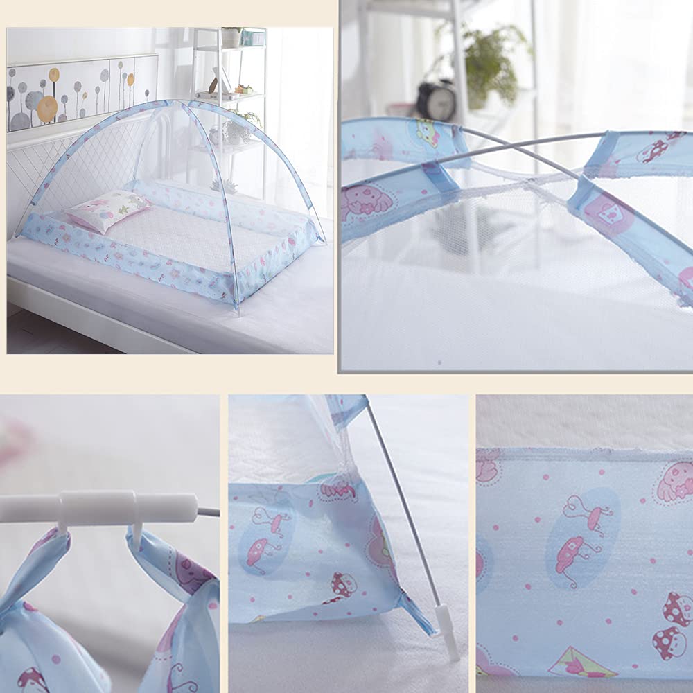 Moustiquaire Lit Bébé Berceau Universelle Insectes Protection Housse Pliable Moustiques Tente Automatique Forme de l'arc Moustiques Voyage Poussette Landau Lit Parapluie Nacelle Couffin