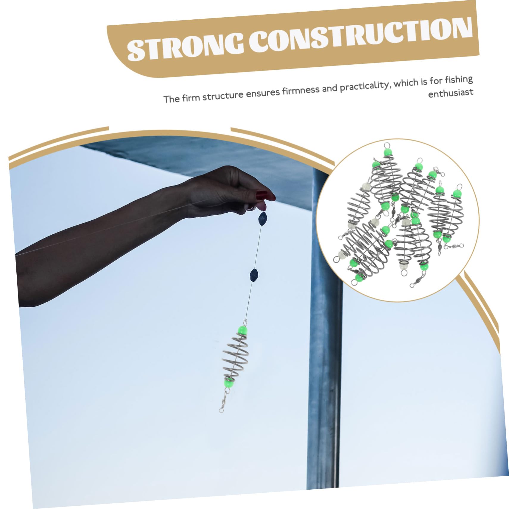 DECOMELODY 12Pcs Fishing Feeder Spring Coil Durable Bait for Outdoor Fishing Lightweight and Portable Fishing Tackle for Enhanced Catching Performance