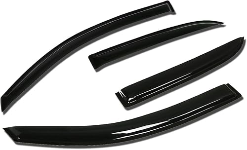 DNA motoring WVS-004 4pcs Humo Oscuro Ventana Ventana Visor Deflector LluviaProtección Solar