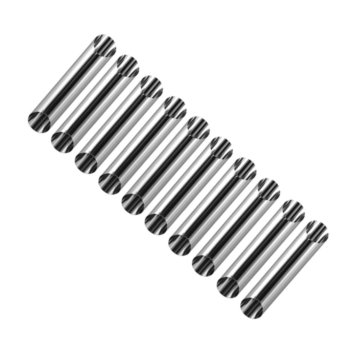 Unomor 10pcs Stainless Steel Cannoli Molds Large Screw Tube Pastry Making Molds for Croissants Reusable Baking Tubes for Home Store Use Easy to and Maintain Dark Grey