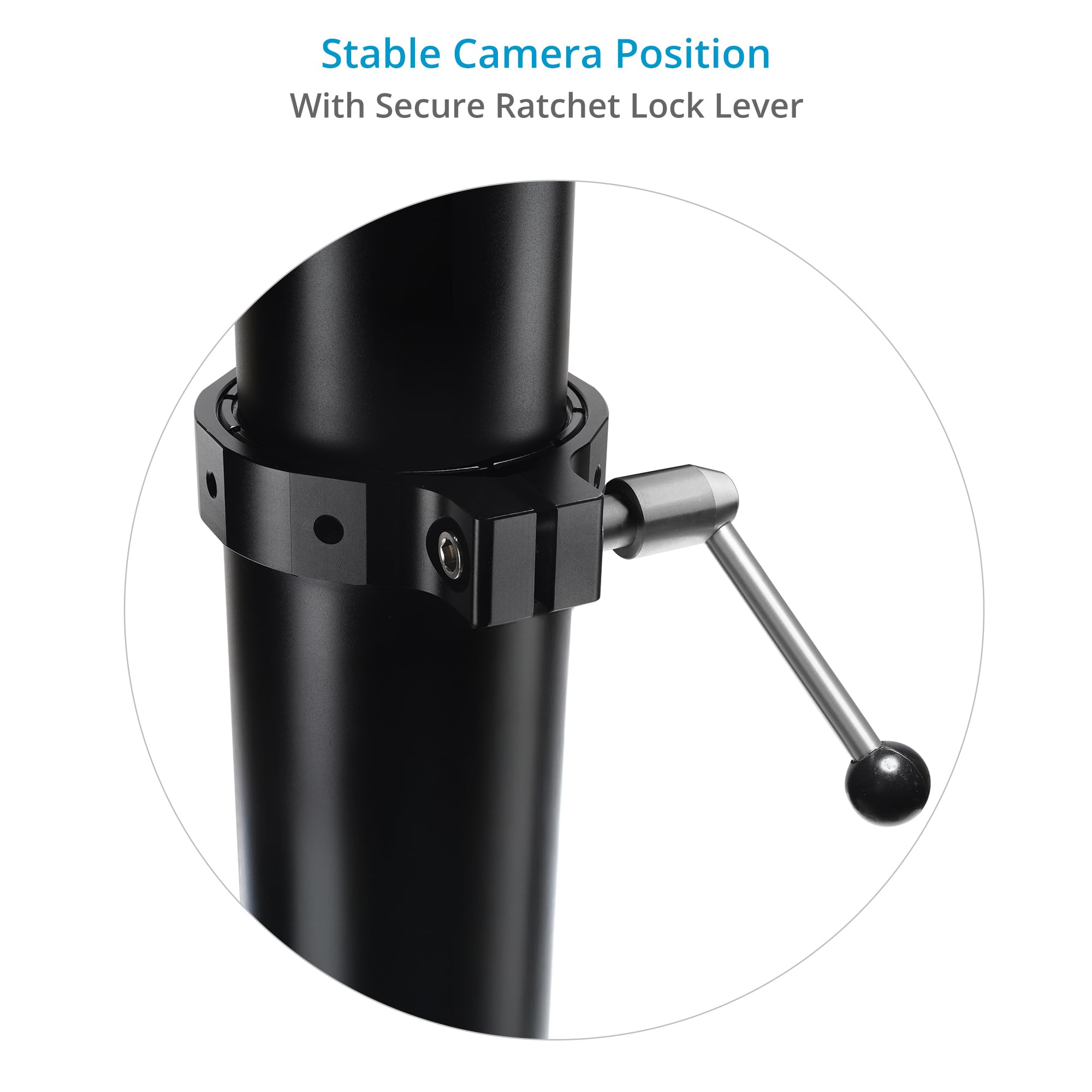 PROAIM Bull Bazooka Télescopique 18-34” pour Dolly et Autres Configurations Caméra Lourdes. Réglage Rapide de la Hauteur. Montage Euro/Elemac. Charge utile : 10-20 kg / 22-44 LB(BZ-BULL-02) | Colonne alu 2 sections avec verrouillage 360° ; montures Euro/E