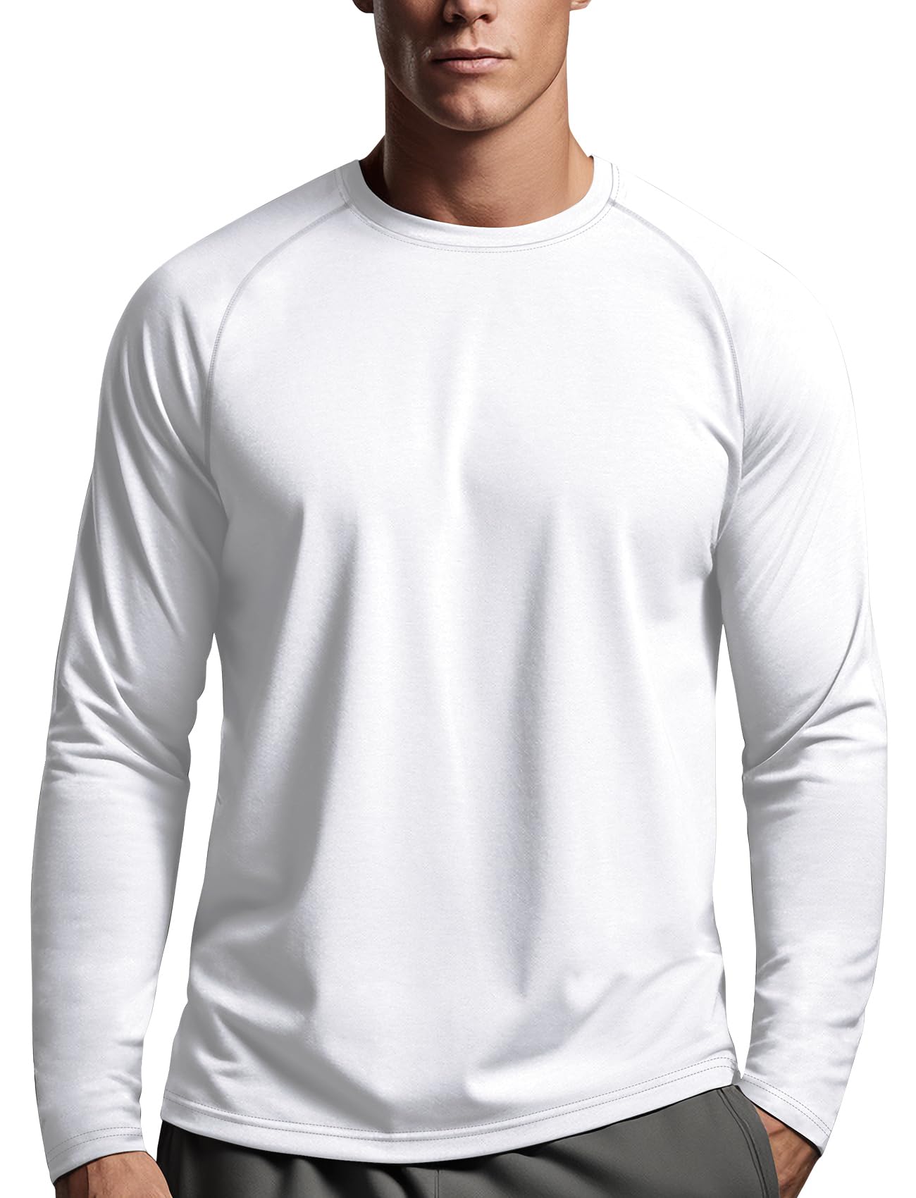 Mens Workout Shirts Long Sleeve Moisture Wicking Athletic Tee