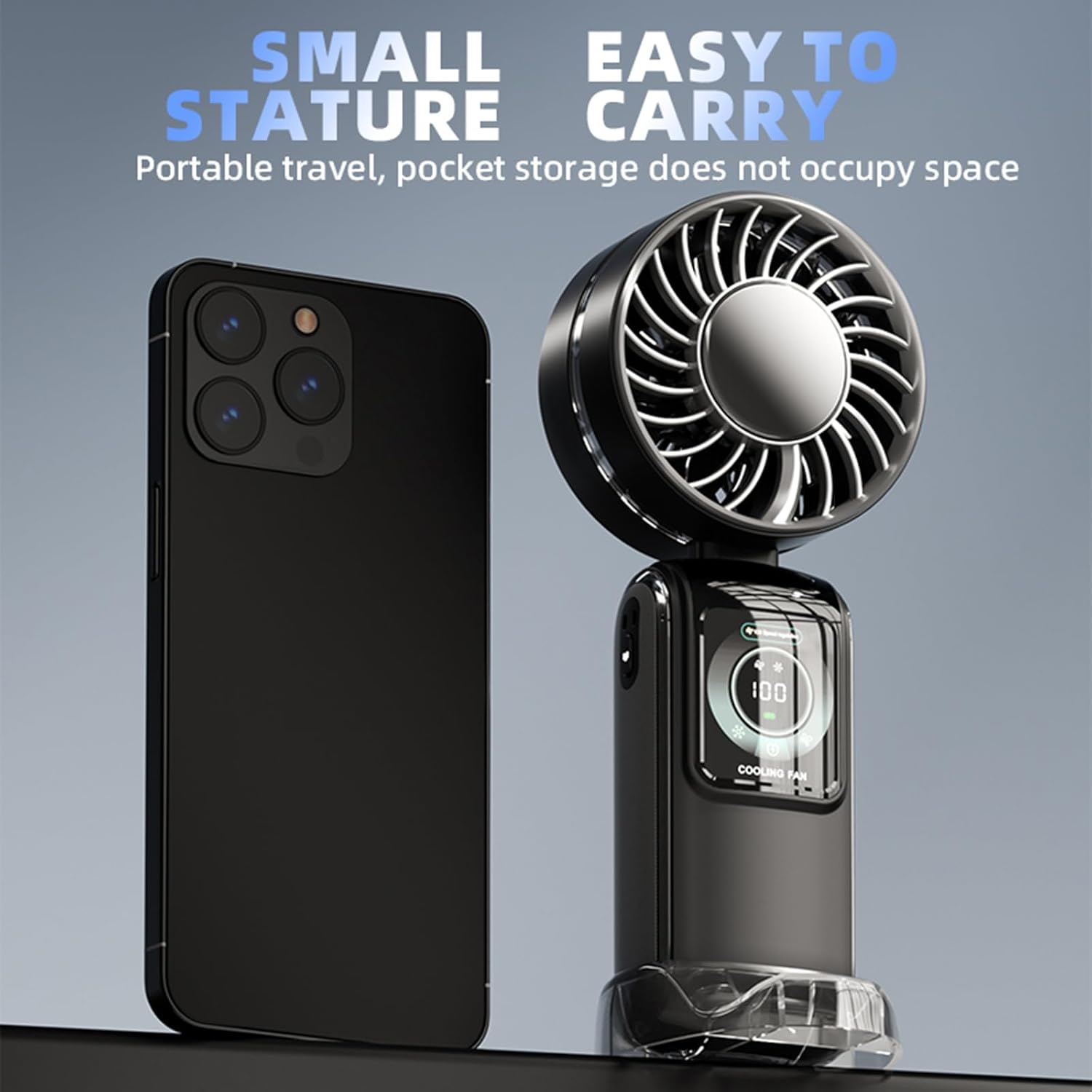 Multifuntional Handheld Fan Efficient Cooling Fan 3600mAh ABS Texture Suitable For Travel Office And Outdoor Use Desk