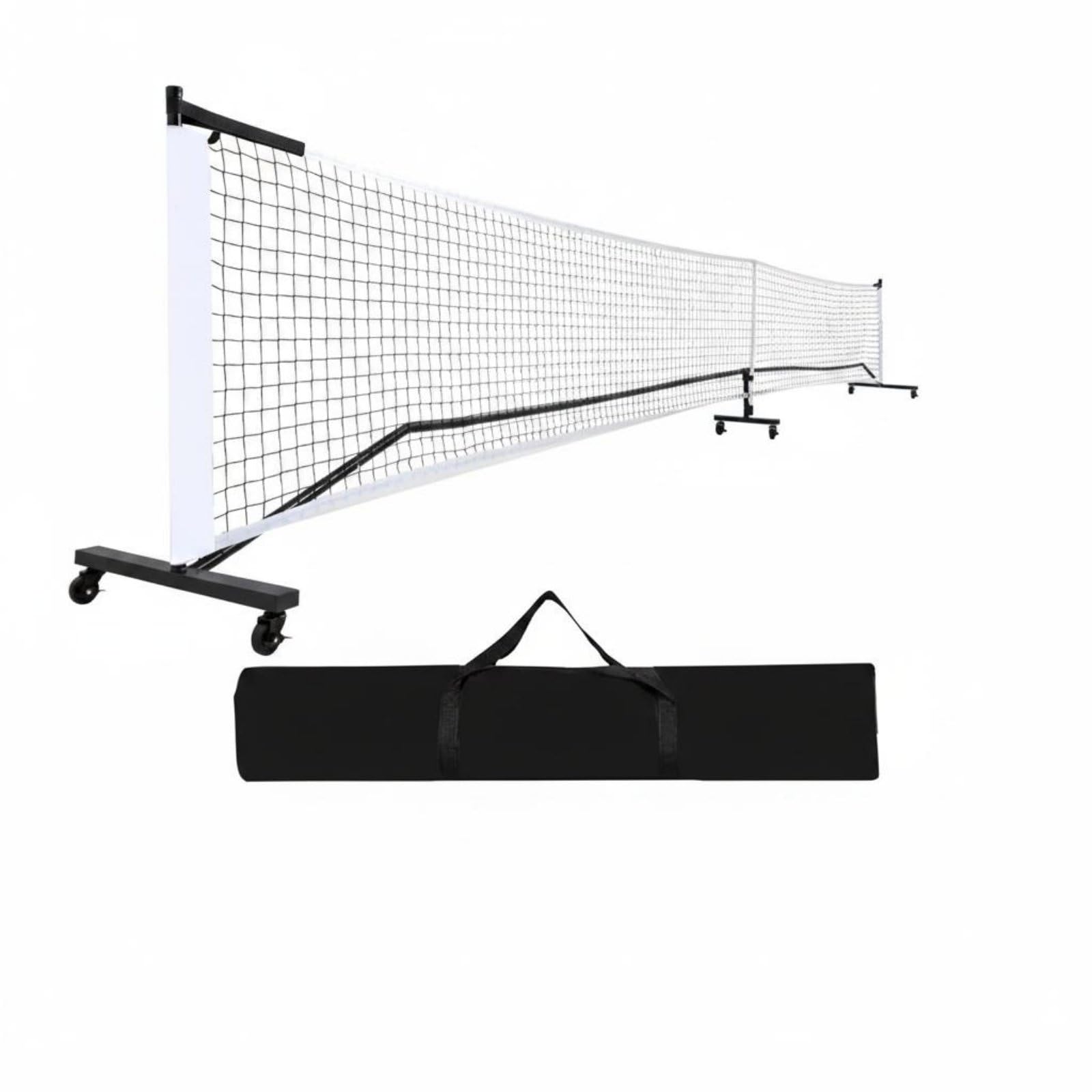 Set Rete Pickleball 22 Ft Resistente Agli Strappi Rete da Pickleball Portatile Livello Professionale Attrezzatura Sportiva per Allenamento, Torneo