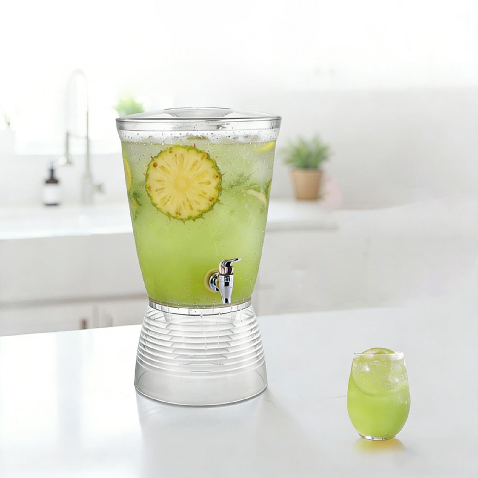 Jarra Dispensador de Bebidas Jarra de 6L para Refrescos | Grifo para Bebidas Frías para , Bodas, Reuniones, Oficina, Restaurante, Cafetería, Cumpleaños, Barbacoa