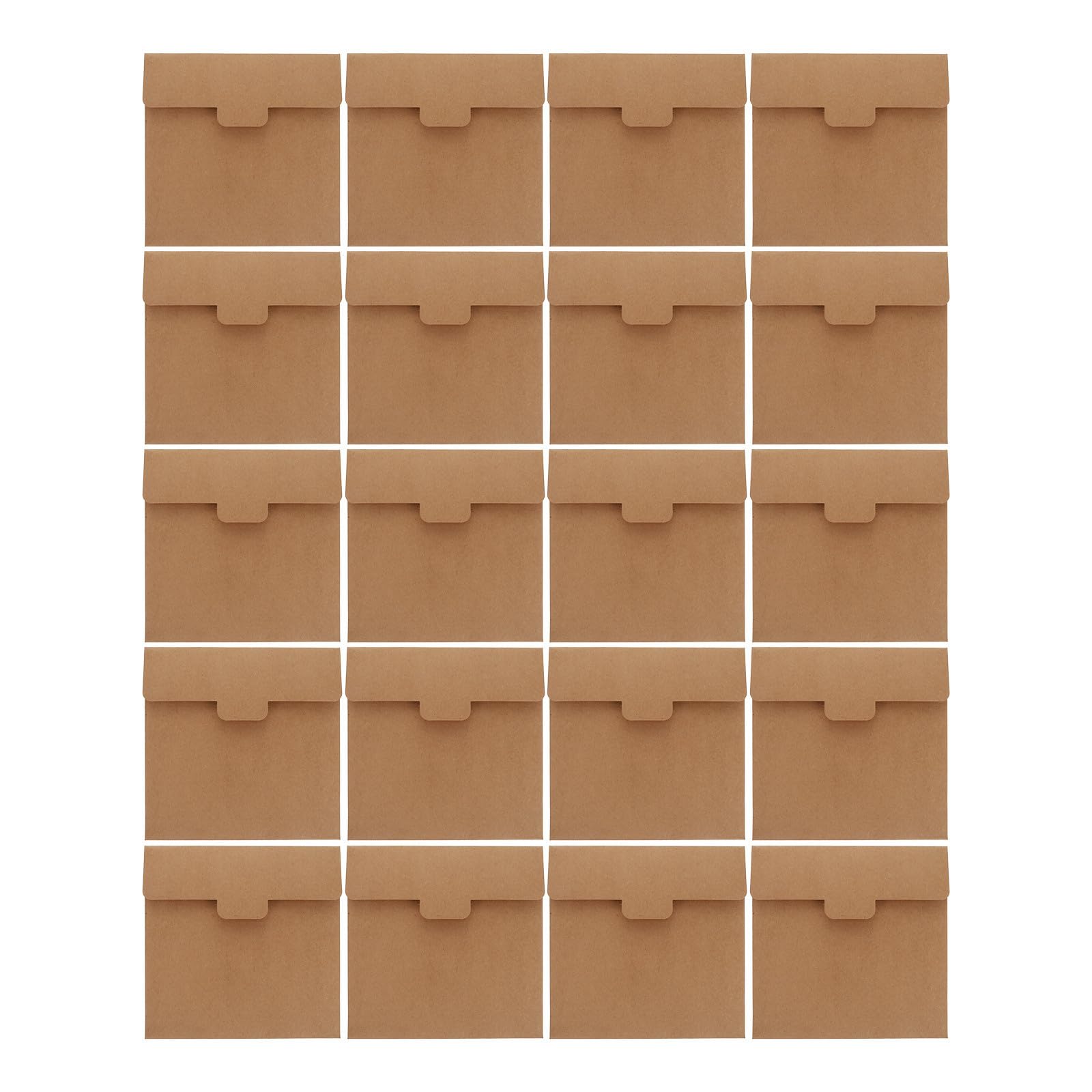 Enveloppes carrées en papier kraft marron épais pour valoriser vos courriers de fête - Lot de 20