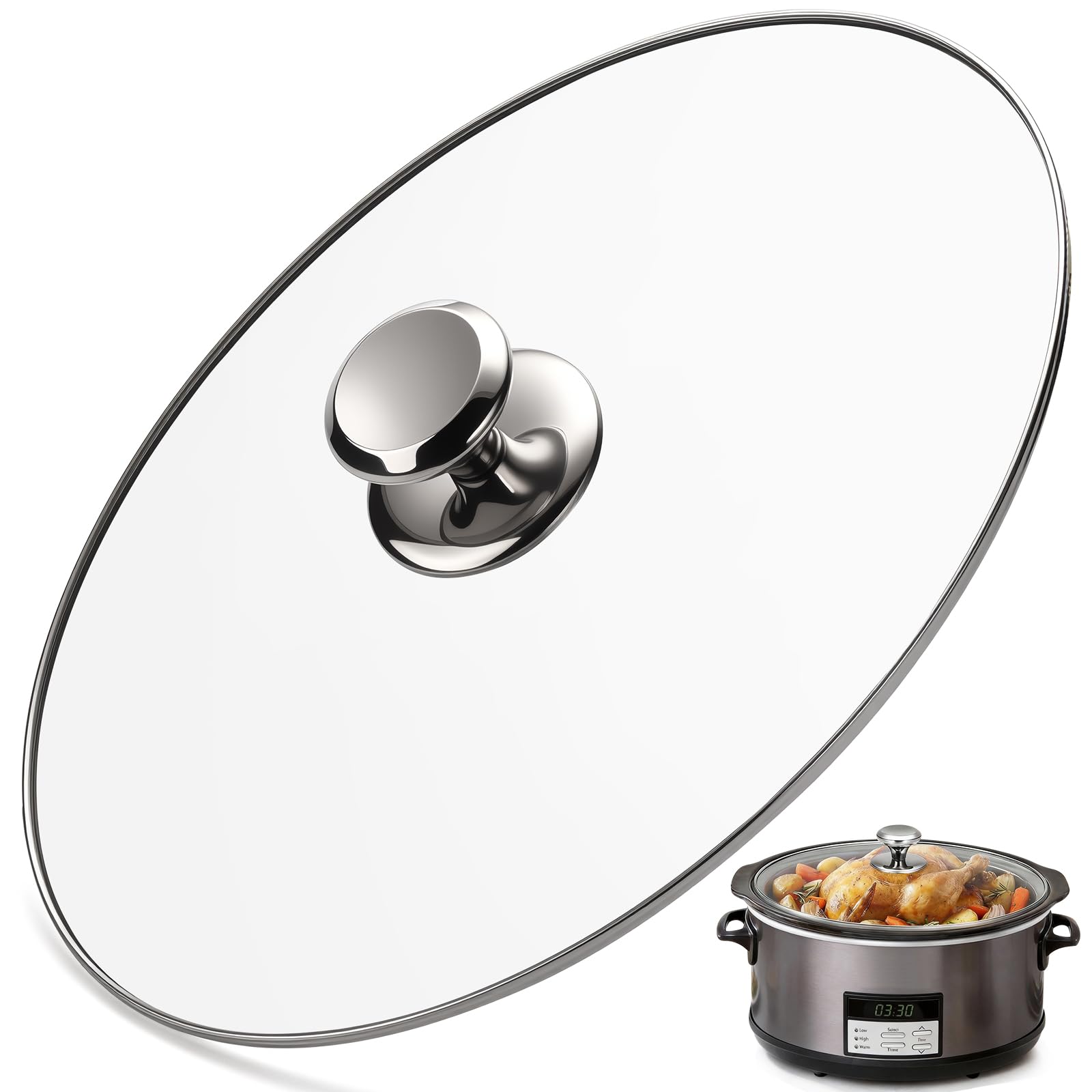 Sukabu Transparency Slow Cooker Lid For Crock-Pot Large 8-Quart Programmable Slow Cooker