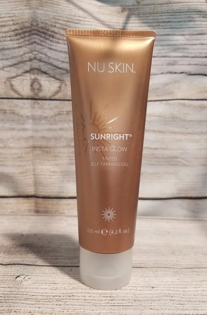 Nu Skin Sunright Insta Glow Self Tanner Gel | 4.2 oz | Summer Tan | Face & Body Bronzer | Beauty & Skin Care | Vitamin E & Avocado Oil & Amino Acids