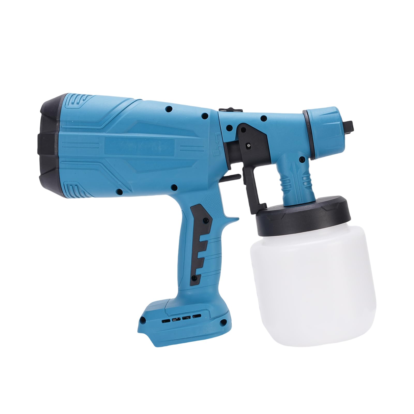 SIXRUN Pulverizador de Pintura Inalámbrico de Mano, Pistola Pulverizadora de Pintura Eléctrica con Motor de Cobre de 200 W con 6 Boquillas, Tanque de 800 Ml, RPM para Muebles, Paredes, Cercas,