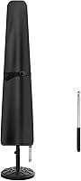 Vista 1 de Cubierta para sombrilla de patio, fundas impermeables para sombrilla de 7 a 9 pies, para exteriores, con varilla de empuje, color negro