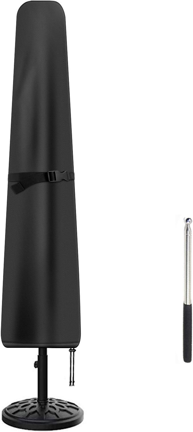 - Patio Umbrella Cover, Waterproof Umbrella Covers for 7ft to 9ft Outdoor Umbrellas Market Parasol Covers with Push Rod, Black