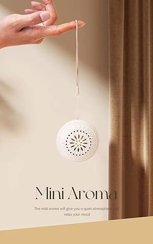 Miniatura 6 de Mini difusor de escritorio difusor para oficina Mini difusor de aceite esencial sin agua con 5 almohadillas de recambio círculo almohadilla de