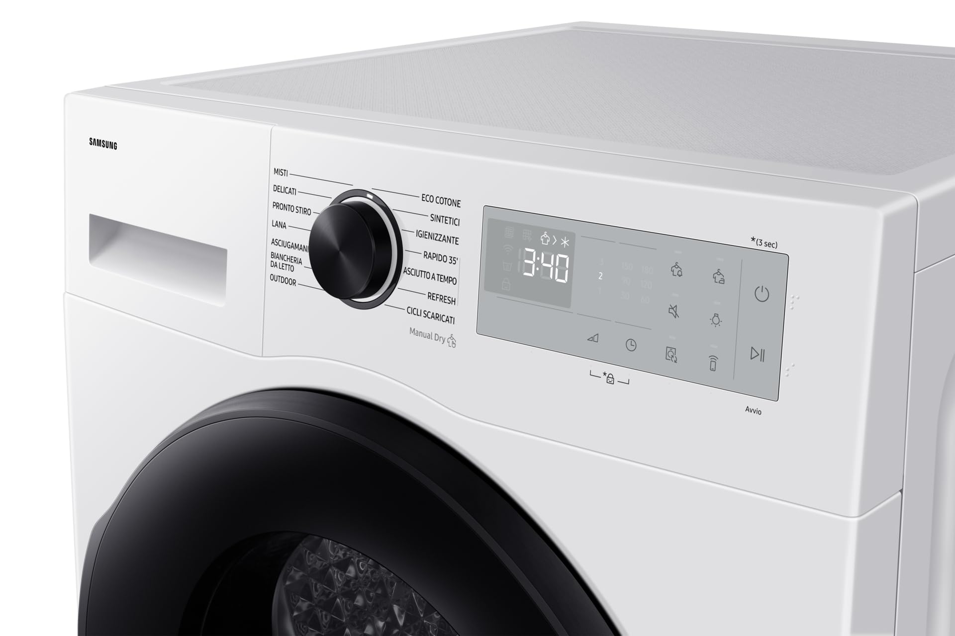 DV90DG52A0AHET - Asciugatrice 9 Kg, con Pompa di Calore, Libera Installazione, Classe energetica A+++