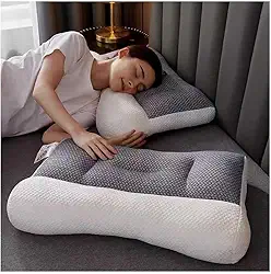 Travesseiro para apneia do sono, travesseiro ortopédico de sono profundo, travesseiro Pro Ease para apneia do sono, travesseiro ergonômico para pescoço e ombro, travesseiro para dormir,