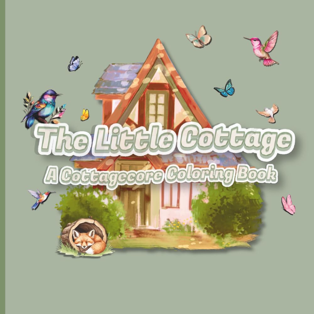 The Little Cottage: A Cottagecore Coloring Book
