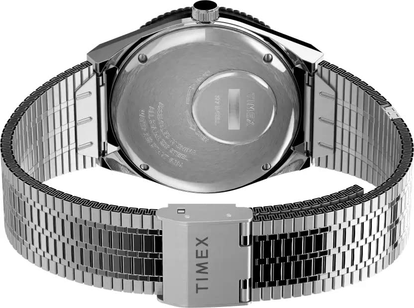 TIMEX Men Stainless Steel Analog Black Dial Watch-Tw2U61000, Band Color-Silver - Image 5