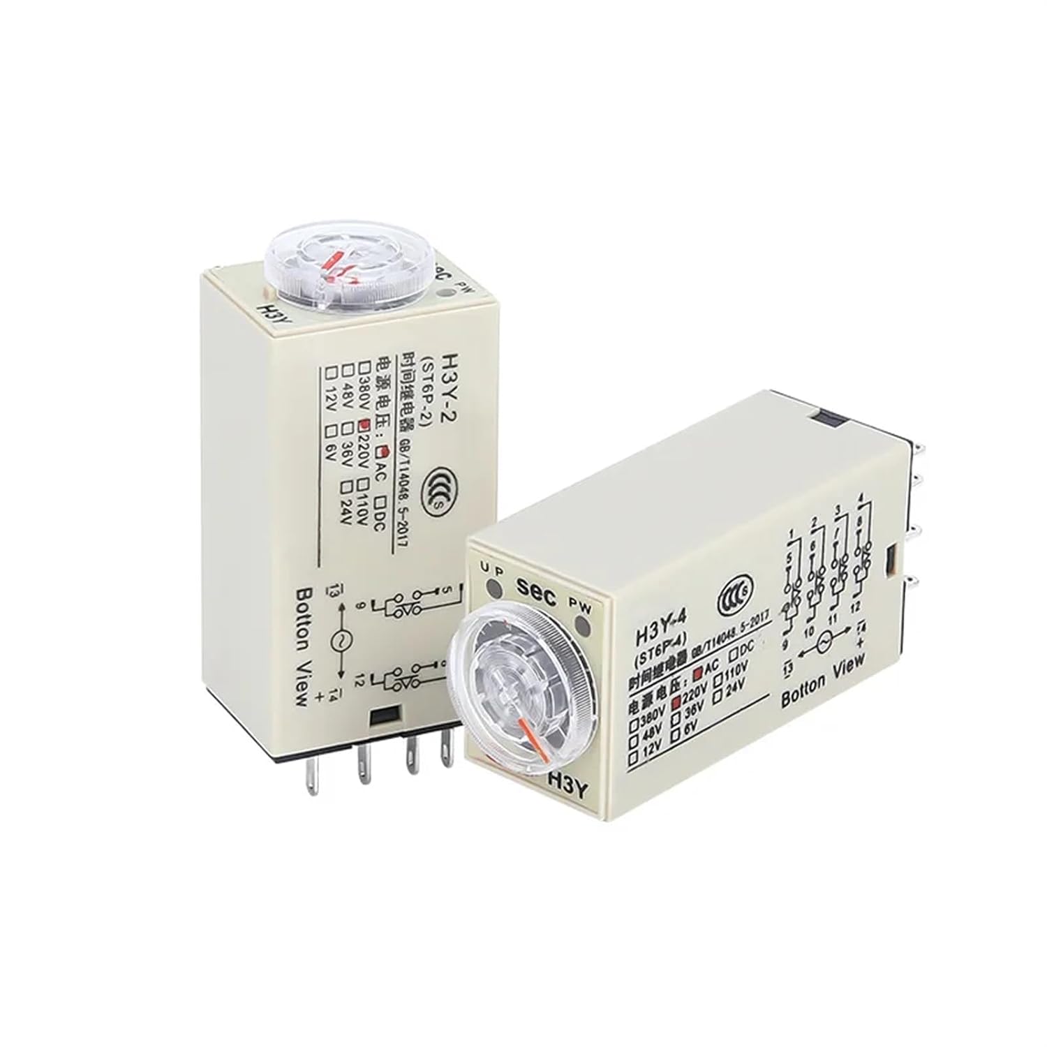 Power-on Delay Rotary Knob DPDT 5S/10S/30S/60S/3M/5M/10M/30M Timer Timing Time Relay DC12V 24V H3Y-2 with Base Socket (Color : DC24V, Size : 30M)