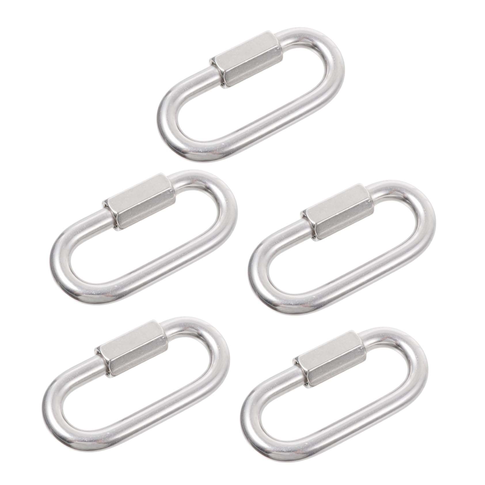 Doppelseitiger Karabinerhaken，Double Ended Bolt ， 5 Stück Schnellverbindungsringe for Verriegeln von Outdoor-Ausrüstungsteilen
