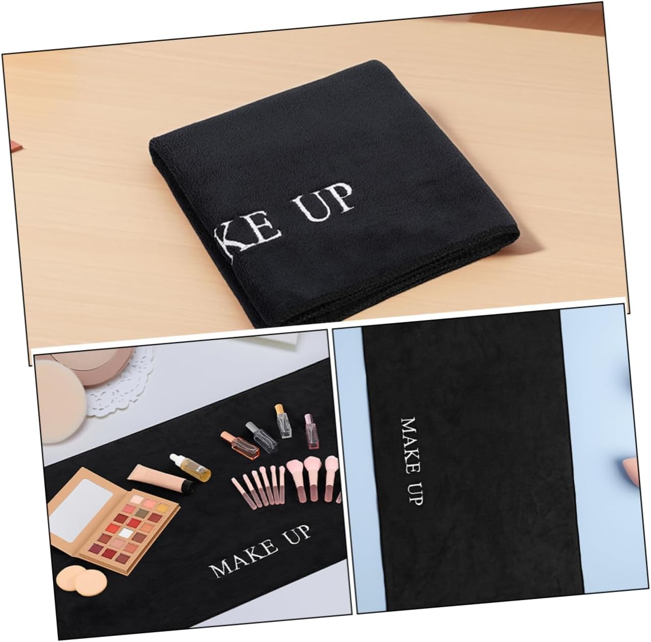 2pcs Makeup Vanity Mat Reusable Makeup Table Protector for Bathroom and Bedroom Versatile Cover for Application and Crafting Easy to Clean and Maintain