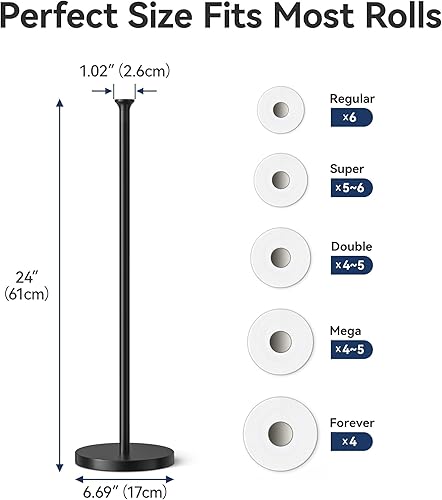 Miniatura 2 de Soporte para papel higiénico (con función de reserva), soporte de almacenamiento de rollos de repuesto independiente, acero inoxidable, diseño