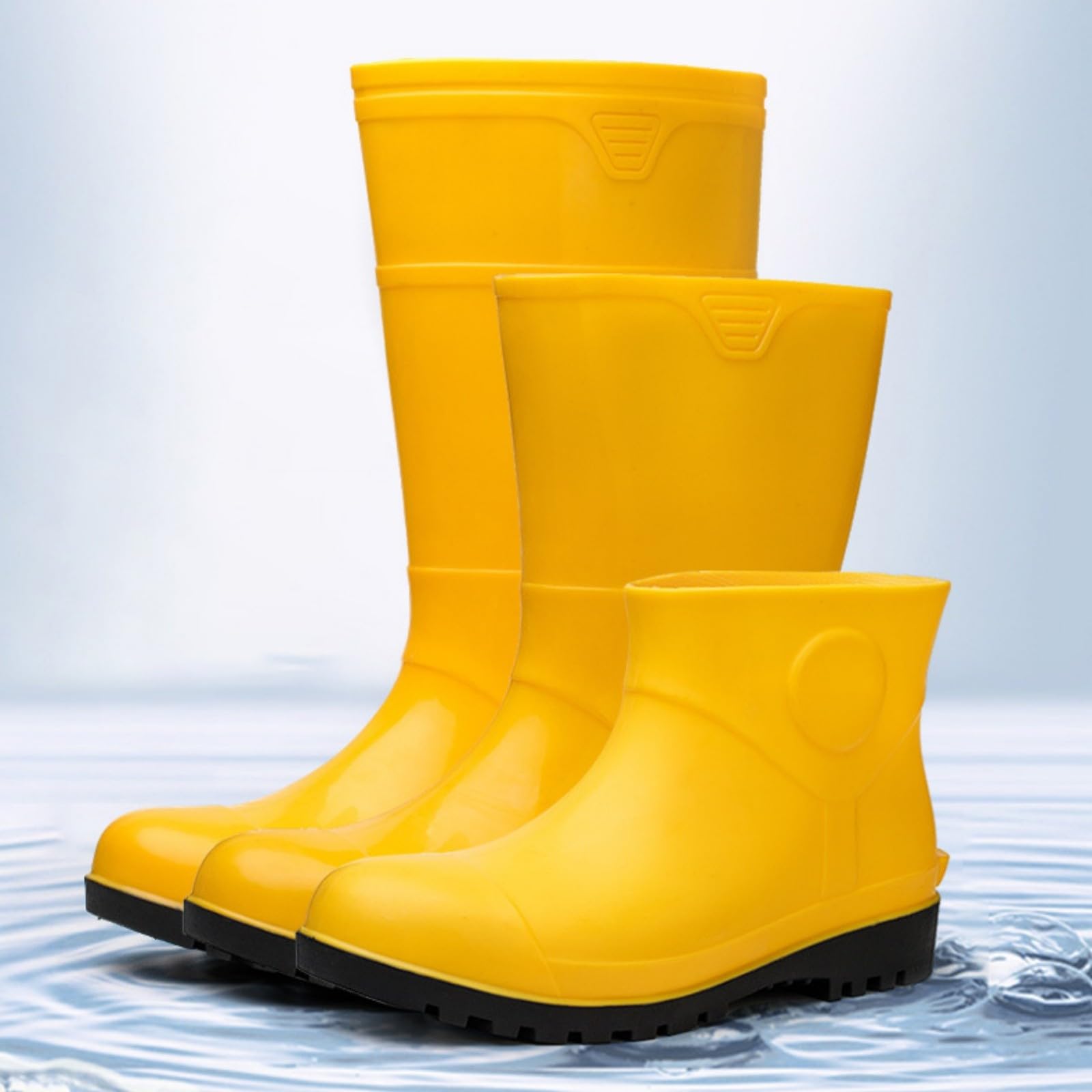 Botas de lluvia para mujer, botas de lluvia para hombre, botas de goma impermeables, botas de lluvia Wellington, botas de lluvia, antideslizantes, botas de jardín, botas de lluvia, botas largas, botas