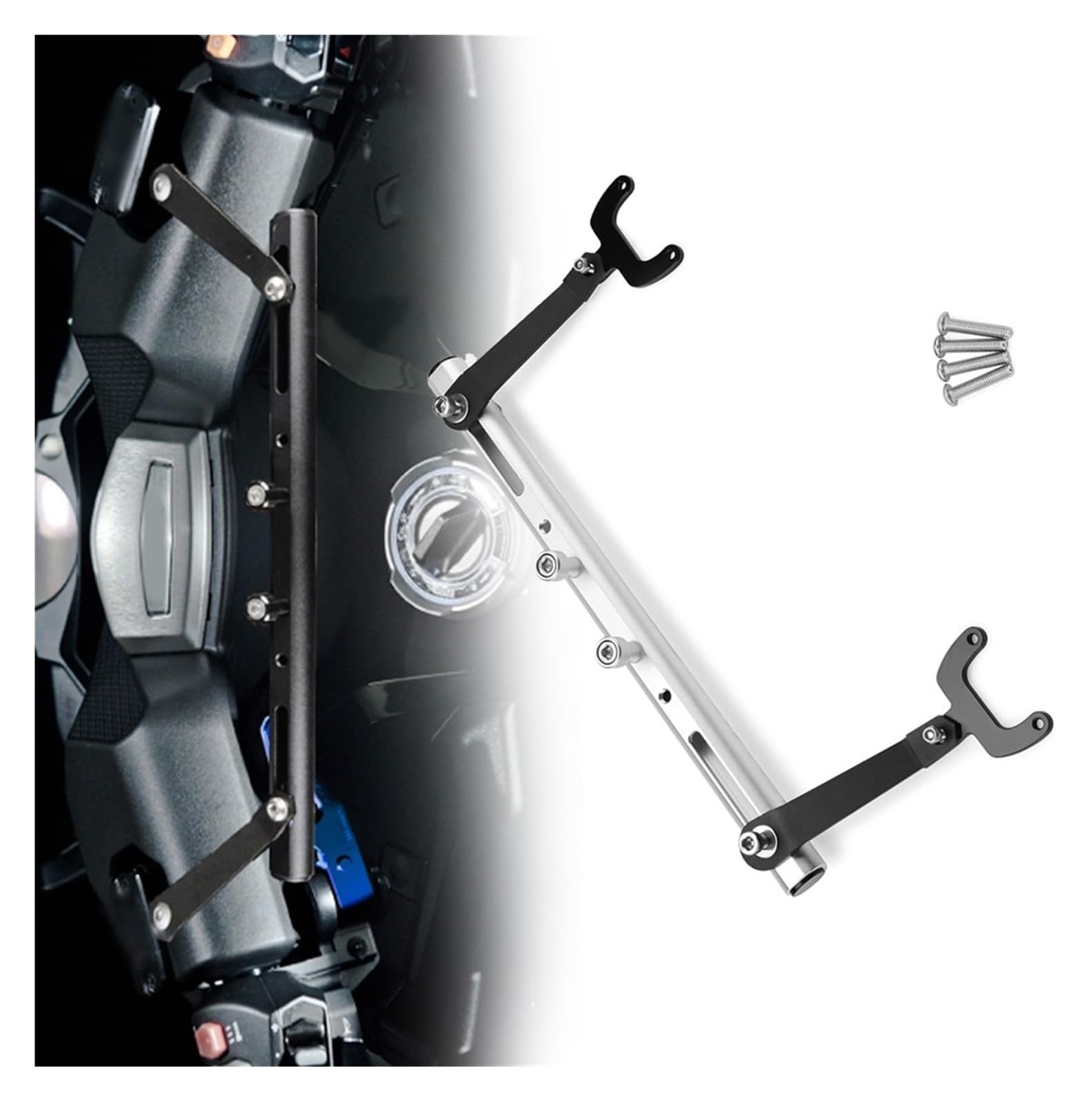 Soporte Manillar para B&MW C650GT C650 con Barra Transversal Multifuncional Navegación GPS Extensión Soporte Manillar Motocicleta Deportiva(1)