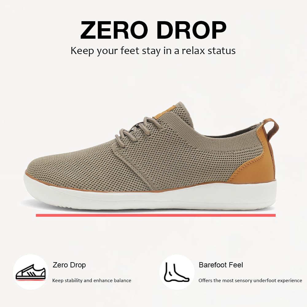 CFVKPT Mens Wide Toe Box Barefoot Shoes Dress Shoes with Zero Drop Sole Business Oxfords Fashion Casual Sneakers Size 6.5-13 - Image 5