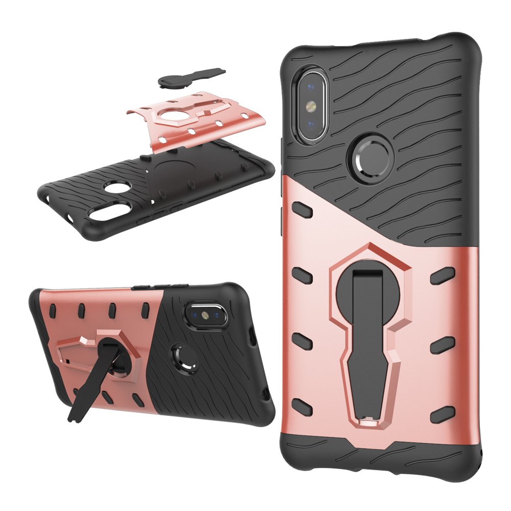 Scheam Xiaomi Redmi S2 Redmi Y2 Case, Shockproof Back Cover Skins Case Compatible with Xiaomi Redmi S2 Redmi Y2 - Rose Gold