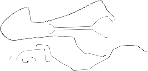 Kit completo de línea de freno para coche compatible con 65-68 tamaño completo acero inoxidable The Stop Shop