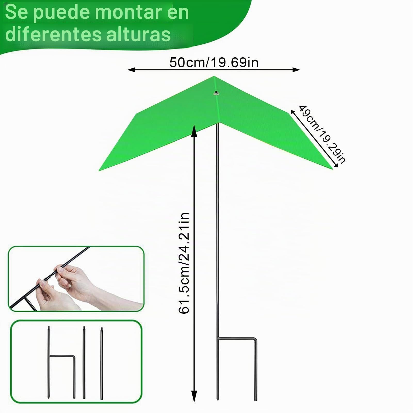 Cubierta Para Sombrilla Para Plantas Al Aire Libre - Toldo Para Sombra En Maceta Para Jardín, Protección Térmica Contra Rayos UV | Protector Solar De Poste De Metal Ajustable Para Protección De Planta