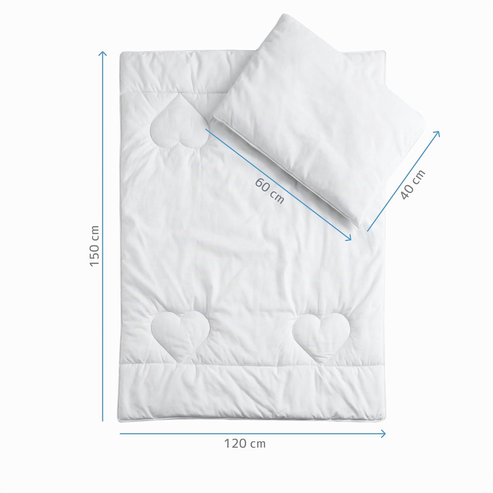Baby Comfort Parure de lit Couette et Oreiller 150x120 cm pour lit Junior Enfant (12 Mois+)