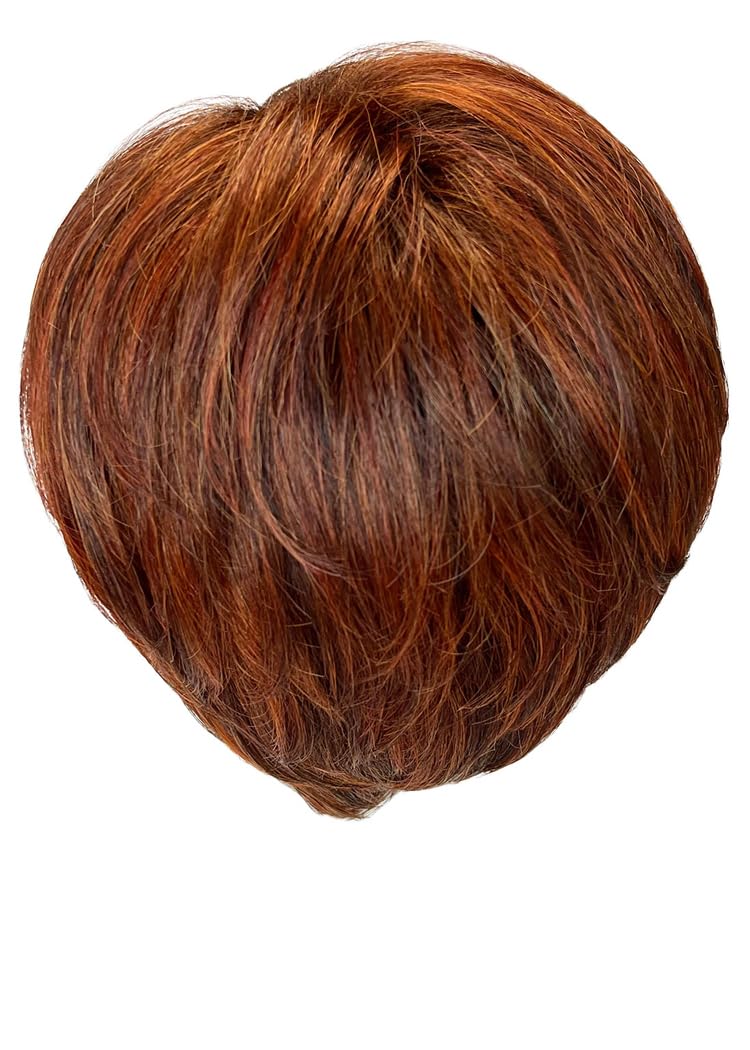 Kim Kimble Simone Layered Short Boycut Style Wig by Hairuwear, Average Cap, MC30/130SS Cherry Cola