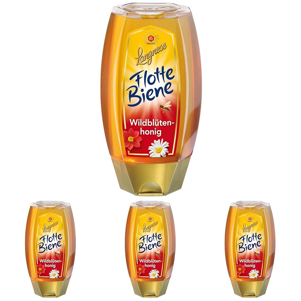 Flotte Biene Wildblütenhonig, 250g (Packung mit 4)