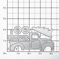 Vista 2 de DzIxY Troqueles de corte de metal para árbol de Navidad para camiones, kit de fabricación de tarjetas, troquelados, troquelados, álbumes