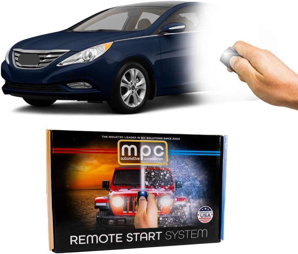 MPC Remote Start Kit Compatible with Hyundai Sonata 2011-2013 || Gas || Semi Plug-n-Play || Includes (2) 5-Button 1-Way Remotes - Up to 1,500 ft Range || Premier USA Tech Support