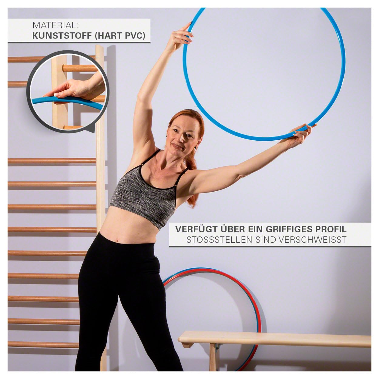 Cerceau De Gymnastique 70 Cm – Rigide, Léger, Utilisable Dans L’eau Et Même Pour Le Hula Hoop !
