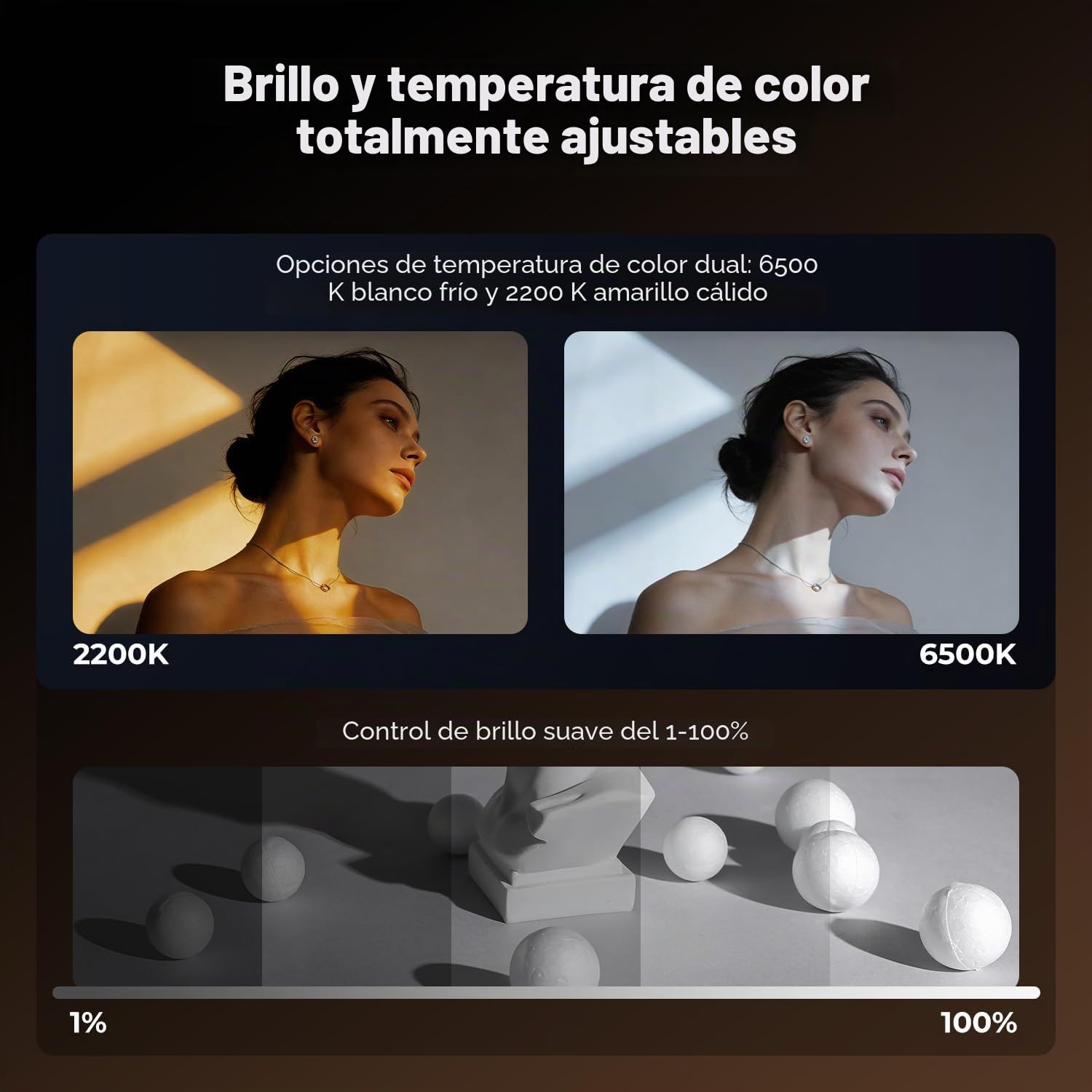K&F Concept Linterna Fotografía Flashlight LED 25W con Filtros | Batería 9000mAh, 20 filtros gobos, 4 colores atardecer, zoom enfocable, carga rápida 30W, SP25C