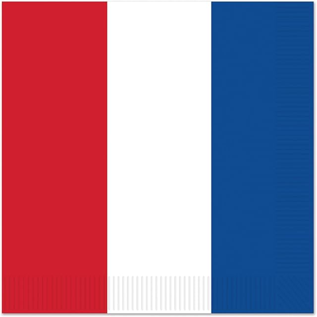Beistle 58226 Luncheon Napkins, Red/White/Blue
