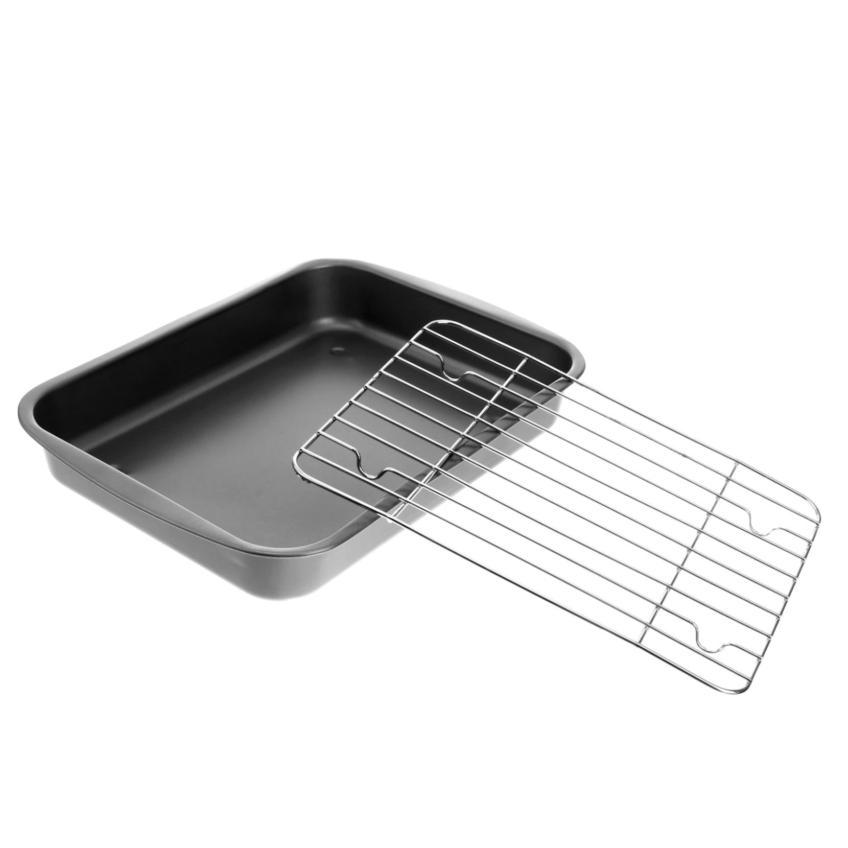 Plaque de cuisson acier inoxydable avec plateau égouttoir pour le rôtissage maison