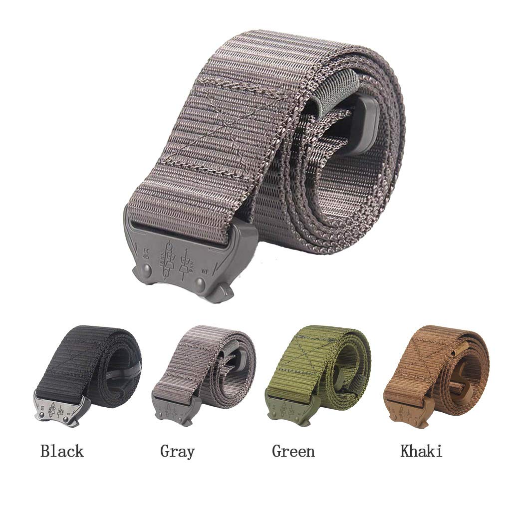 OLEADER Tactical Belts Military Webbing Riggers Belt Adjustable Heavy-Duty Quick-Release Buckle for Men Women
