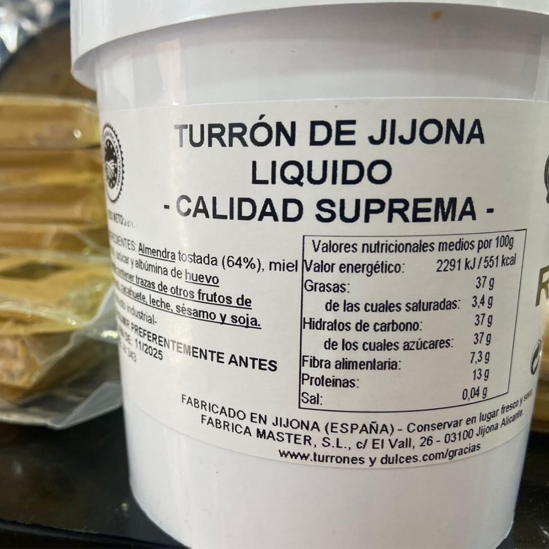 Turrón blando Jijona líquido en crema (11, Kilogramos)